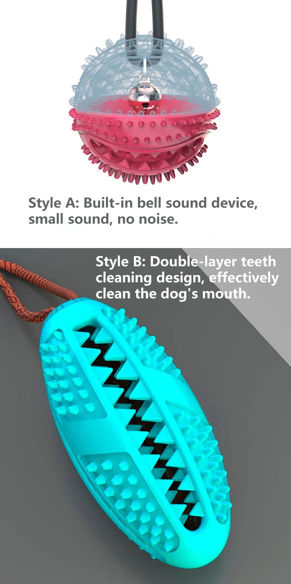 Suction Cup Interactive Dog Ball Toy with Treat Dispenser