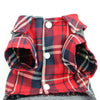Classic Plaid Denim Jumpsuit for Small Dogs