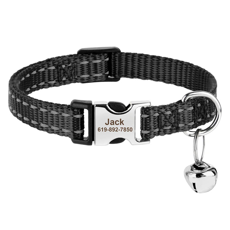 Personalisierte Katzenhalsband mit gedrucktem Design und graviertem ID-Anhänger