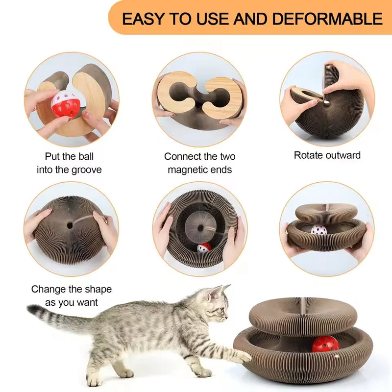 Nid Grattoir pour Chat en Carton Ondulé