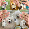 Pet Memorial Hair Keepsake Keychain with Transparent Storage Pendant