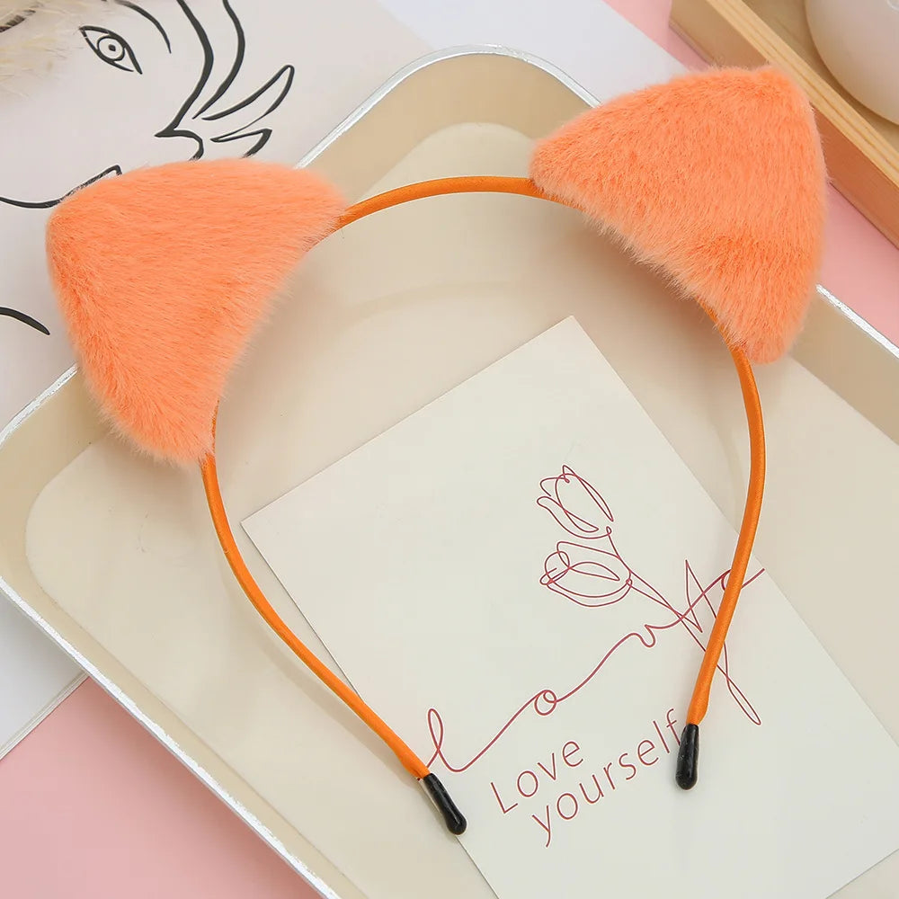 Furry Cat Ears Headband for Cosplay and Parties