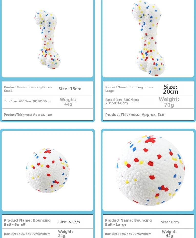 Durable Bite-Resistant Dog Ball Toy for Interactive Play and Dental Health