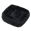 Lit carré en peluche de luxe pour chien