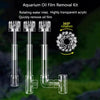 Clear Aquarium Skimmer with Acrylic Lily Pipe Inflow Outflow
