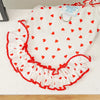 Floral Princess Pet Dress with Heart Print