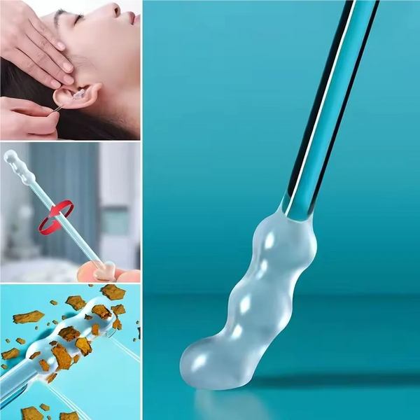 Reusable Earwax Removal Swabs with Adhesive Tips