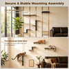 Modular Wall-Mounted Cat Climbing Shelves with Scratching Posts