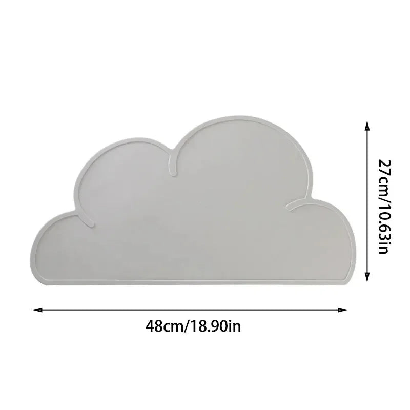 Alfombrilla de Silicona para Alimentación de Mascotas con Forma de Nube