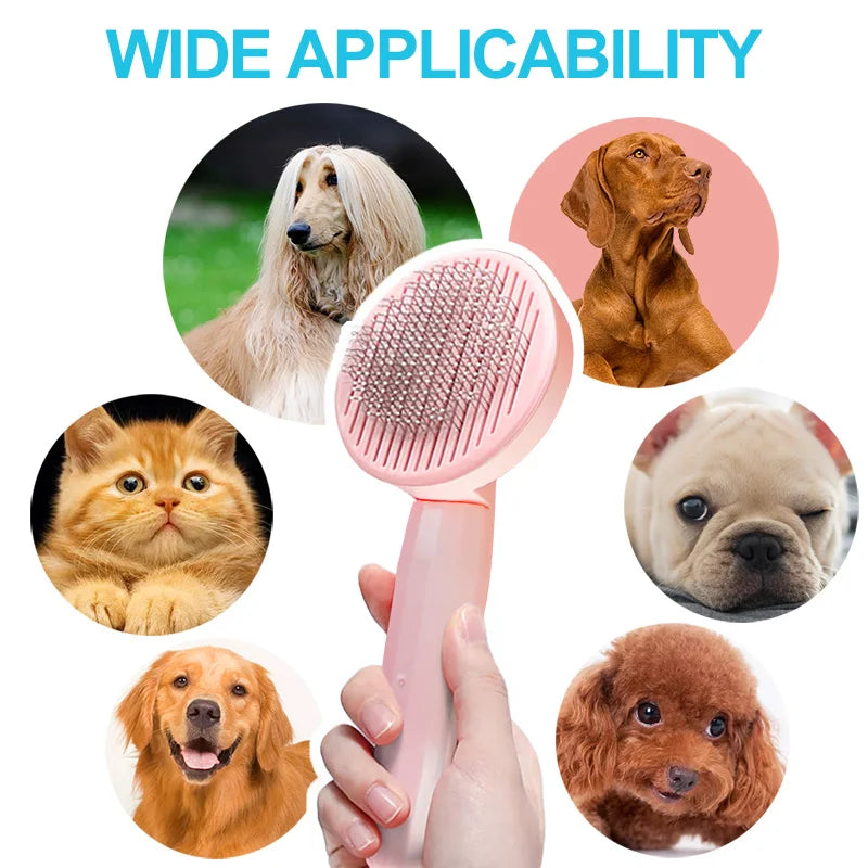 One-Key Pet Hair Removal Brush for Cats and Dogs