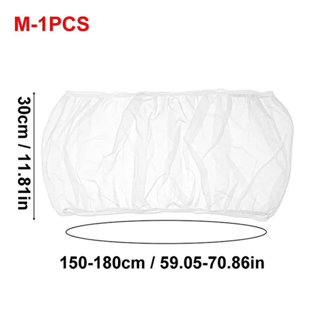 Clear stretchy bird cage seed guard net for various sizes