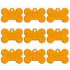 Set of orange bone-shaped dog ID tags for personalization