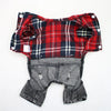 Classic Plaid Denim Jumpsuit for Small Dogs