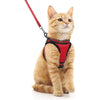 Escape-Proof Cat Harness and Leash Set with Reflective Strips