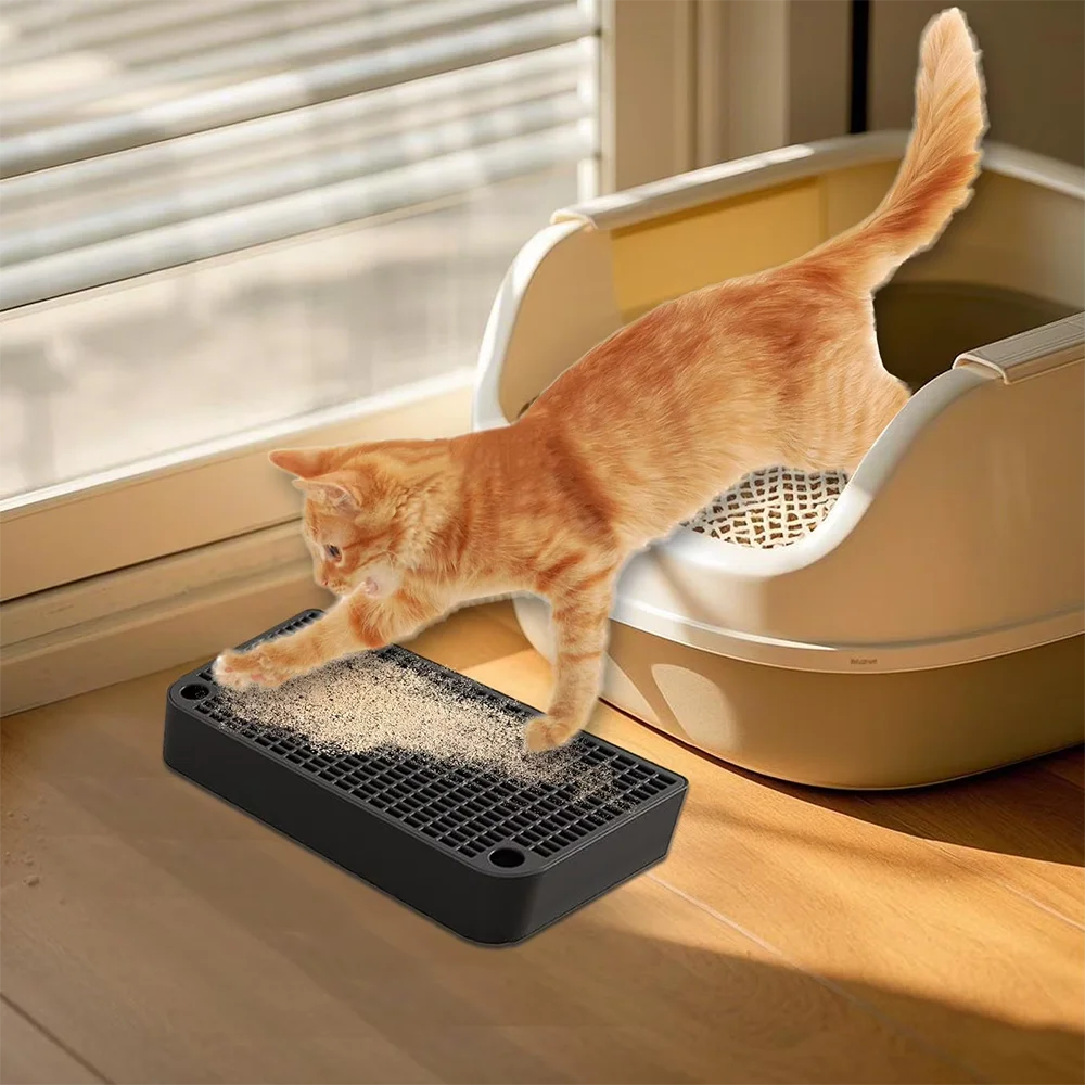 Cat Litter Box Ramp with Built-in Filter