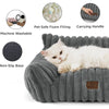 Canapé-Lit pour Animaux en Fausse Fourrure à Trois Côtés