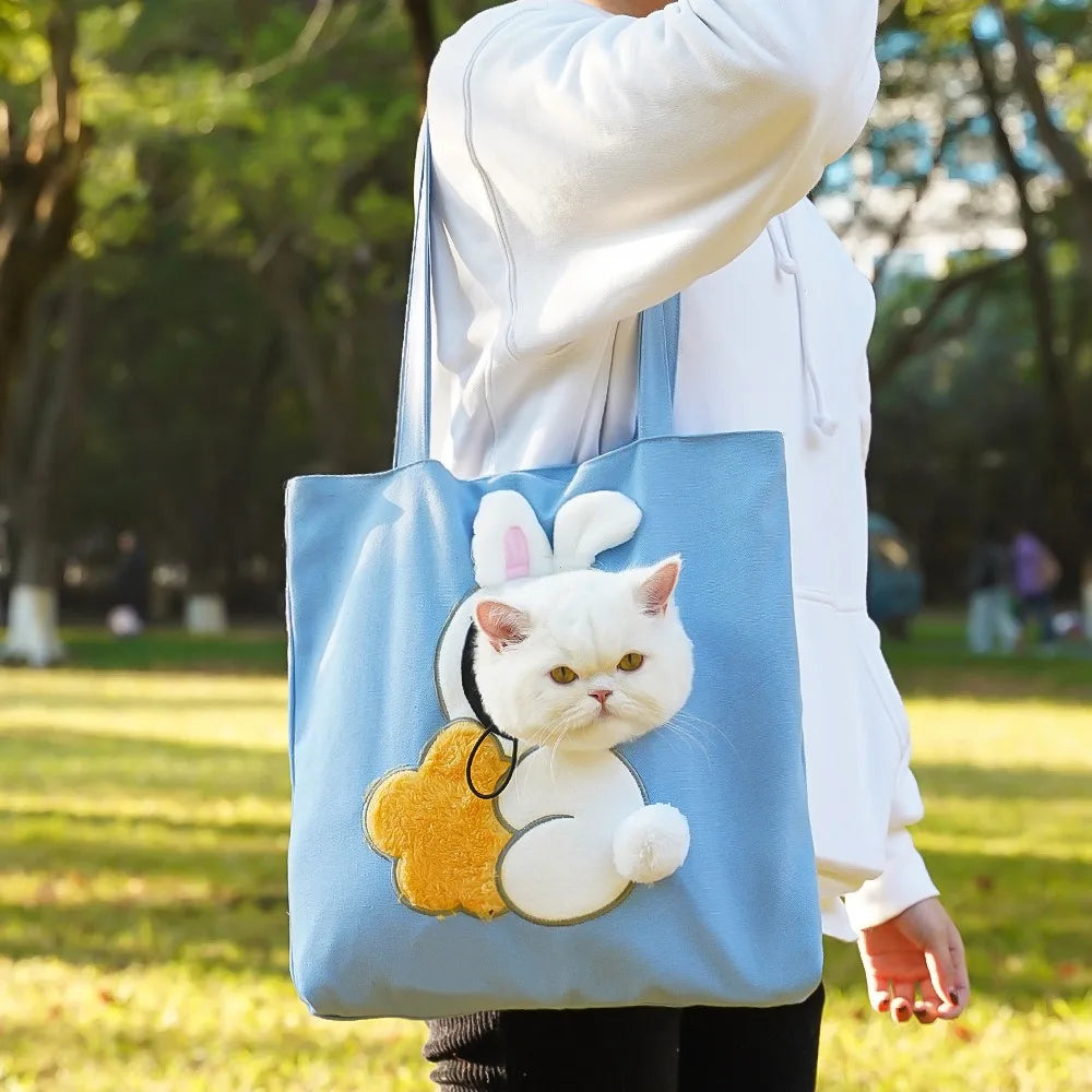 Portable Crossbody Pet Carrier Bag for Cats and Small Dogs