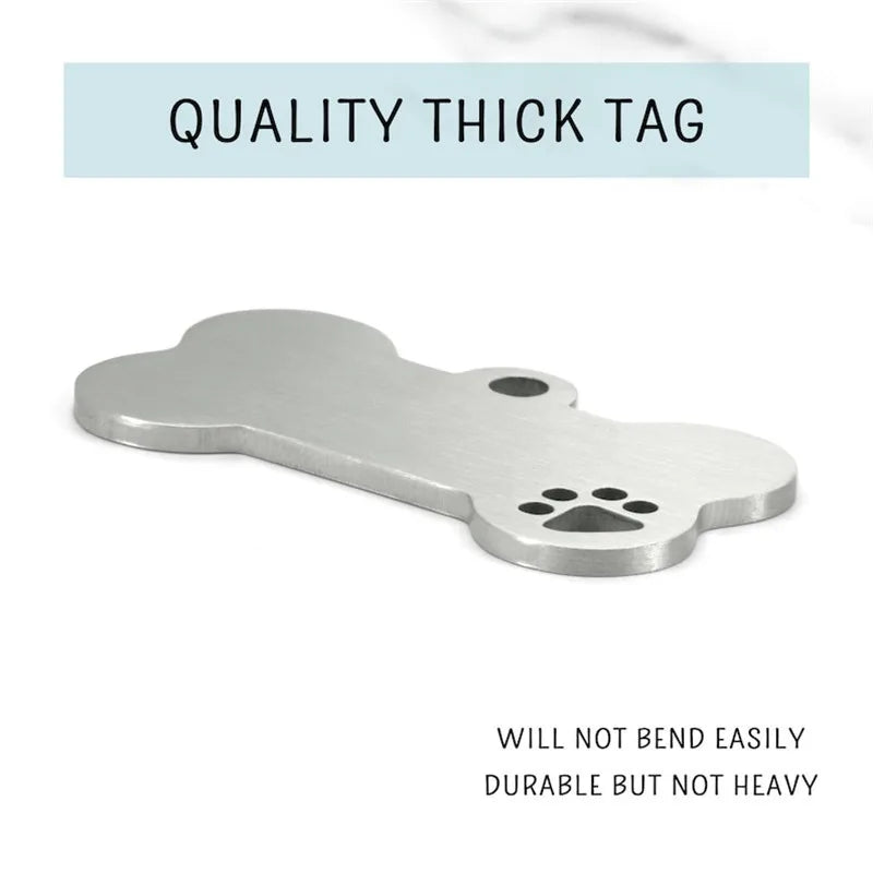 Personalized Stainless Steel Pet ID Tag with Custom Engraving