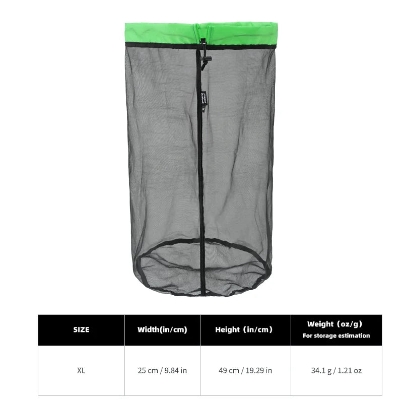 Ultralight Mesh Storage Bags with Drawstring Closure