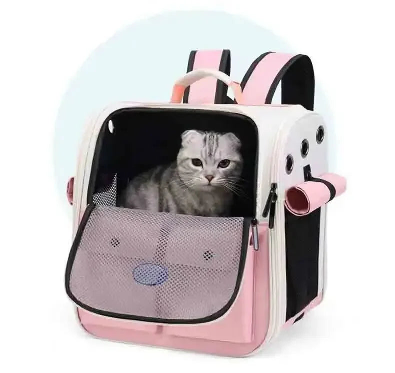 Ventilated Foldable Cat Carrier Backpack for Travel