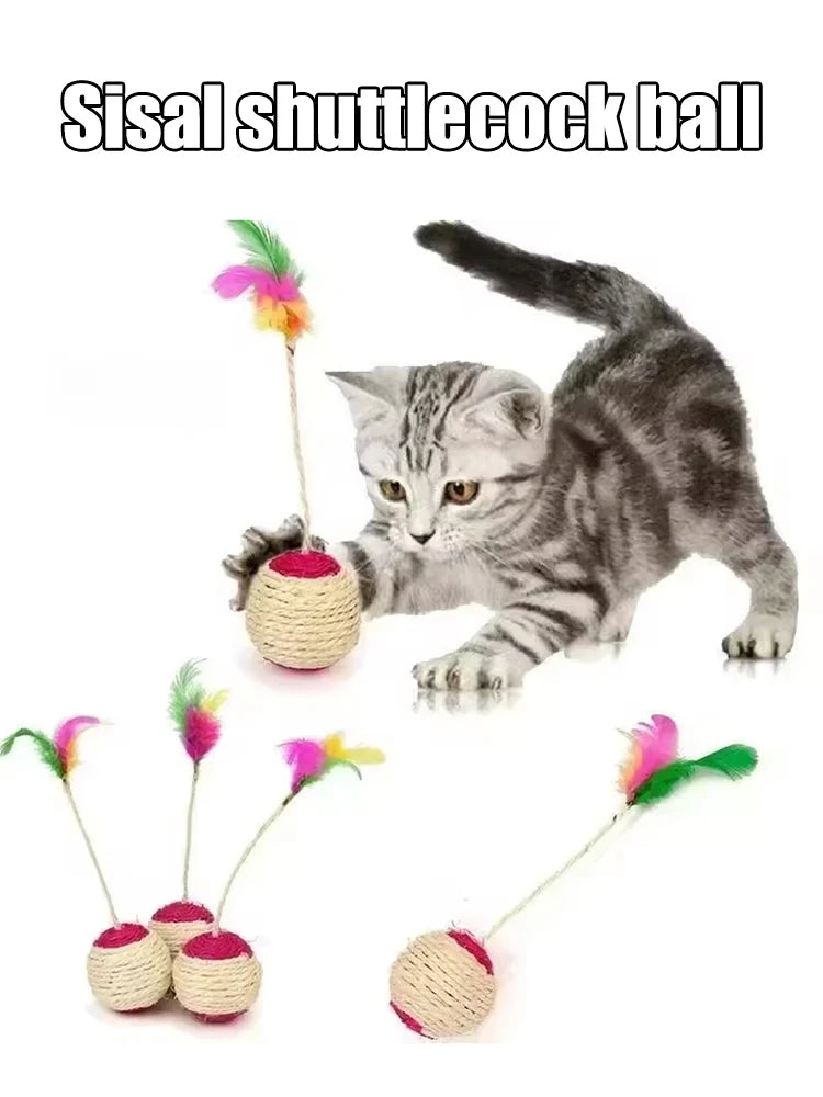 Jouet Interactif Plumes & Sisal pour Chat