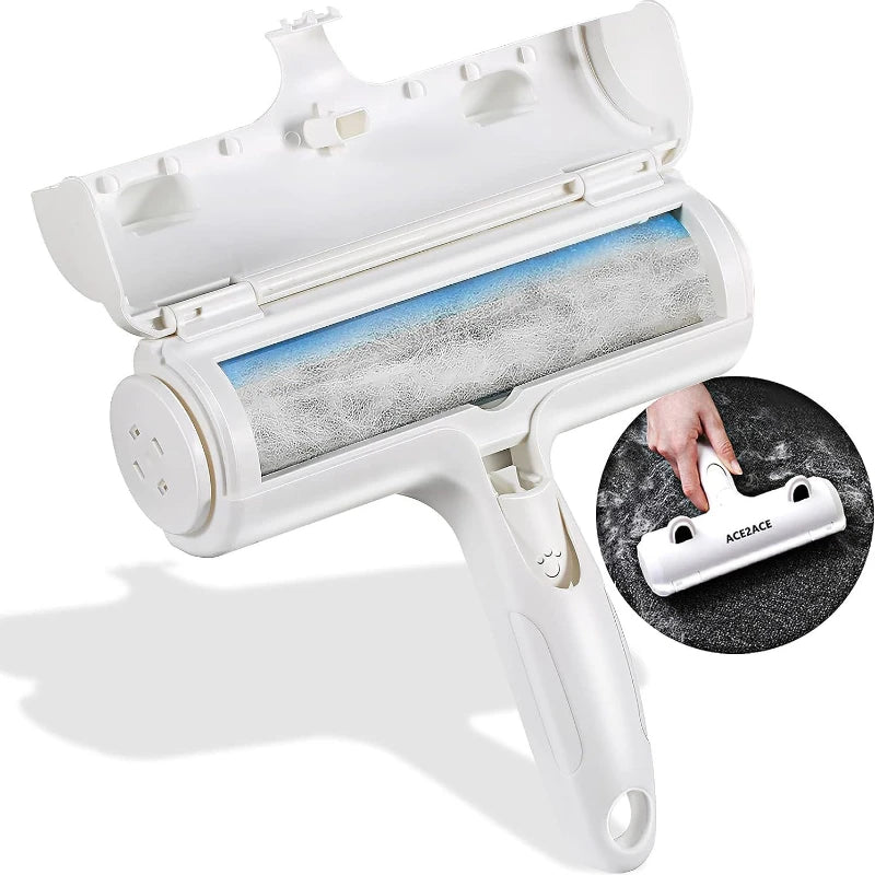 Reusable Push-Pull Pet Hair Remover Brush for Dogs and Cats