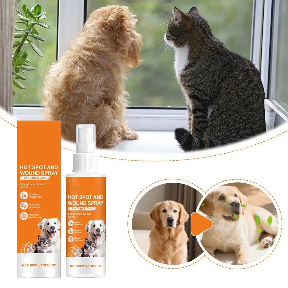 Soothing Hot Spot Spray for Dogs & Cats – Itch Relief and Skin Repair