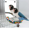 Interactive Parrot Activity Station with Mirror and Rope Perch