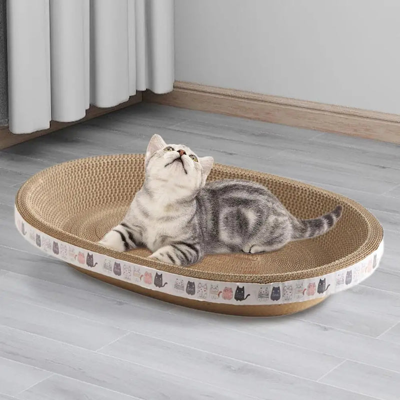 Grattoir pour chat en carton ondulé rond