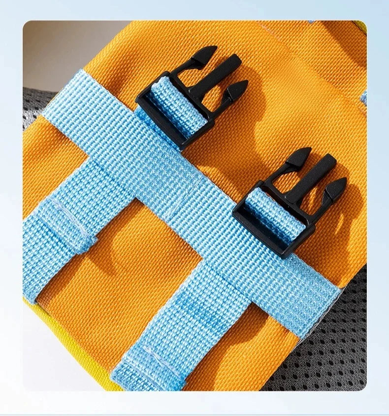 Adjustable Dog Life Jacket with Reflective Trim for Swimming and Water Safety