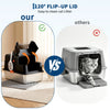 Large Stainless Steel Enclosed Cat Litter Box with Anti-Slip Base