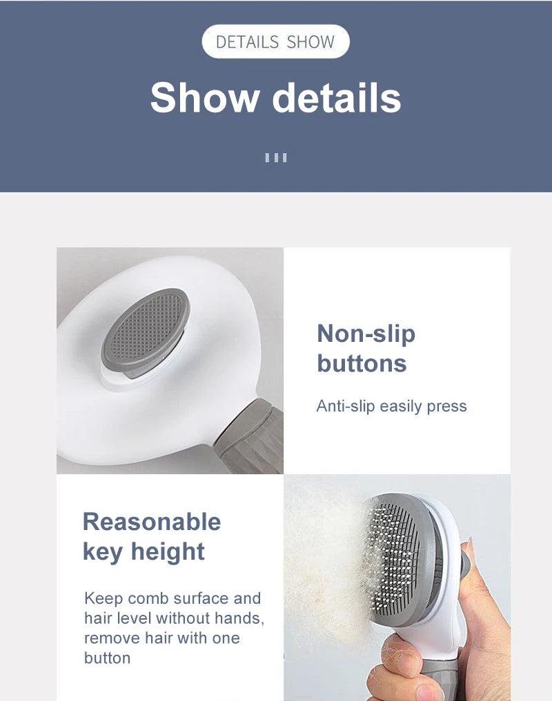 Self-Cleaning Pet Grooming Brush