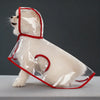 Clear Waterproof Dog Raincoat with Adjustable Hood