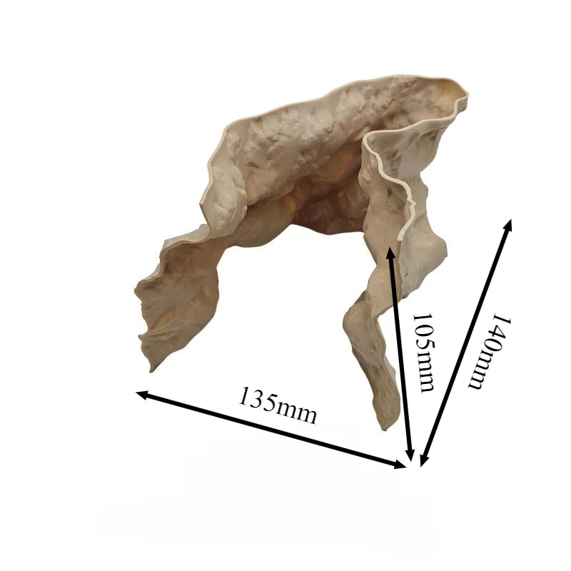 A light brown, irregularly shaped rock cave ornament with natural terrain design.