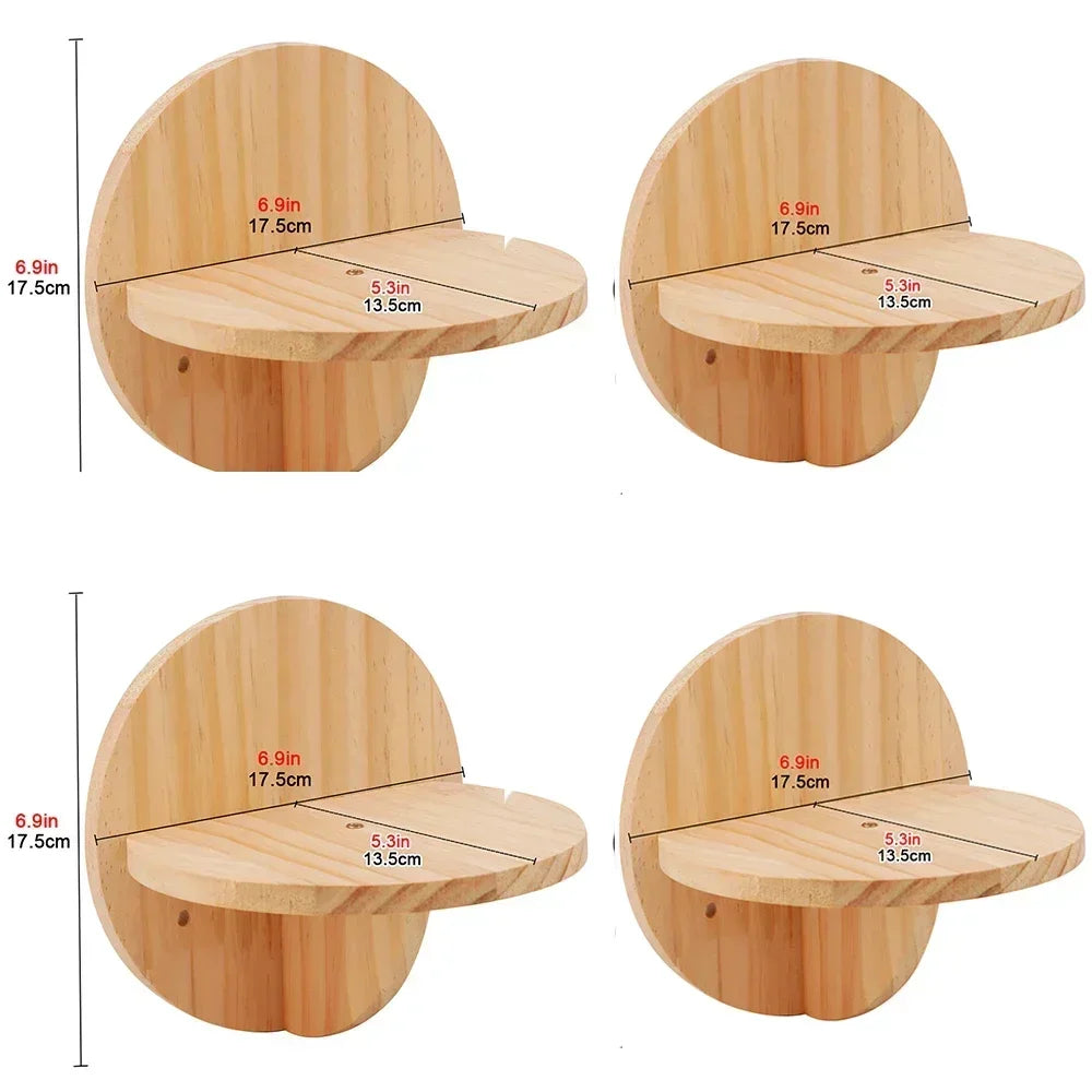 Wall-Mounted Cat Hammock and Climbing Stairs with Scratcher