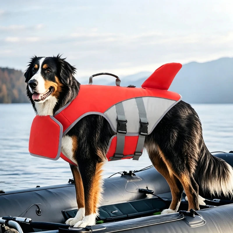 Dog Life Jacket with Tow Handle – Safety Buoyancy Vest for Swimming & Outdoor Adventures