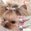 Heart-Shaped Mini Wing Pet Hair Clips - Set of 4