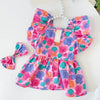 Polka Dot Summer Dog Dress with Suspender Straps