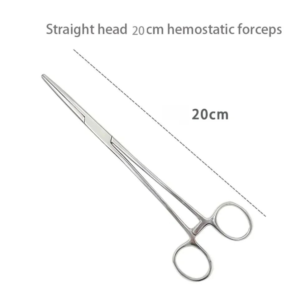 Stainless Steel Locking Hemostatic Forceps with Serrated Jaws