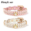 Pearl Crystal Pet Collar Necklace for Cats and Small Dogs