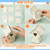 Unfinished Wooden Bird House Kit with Hemp Rope for DIY Painting