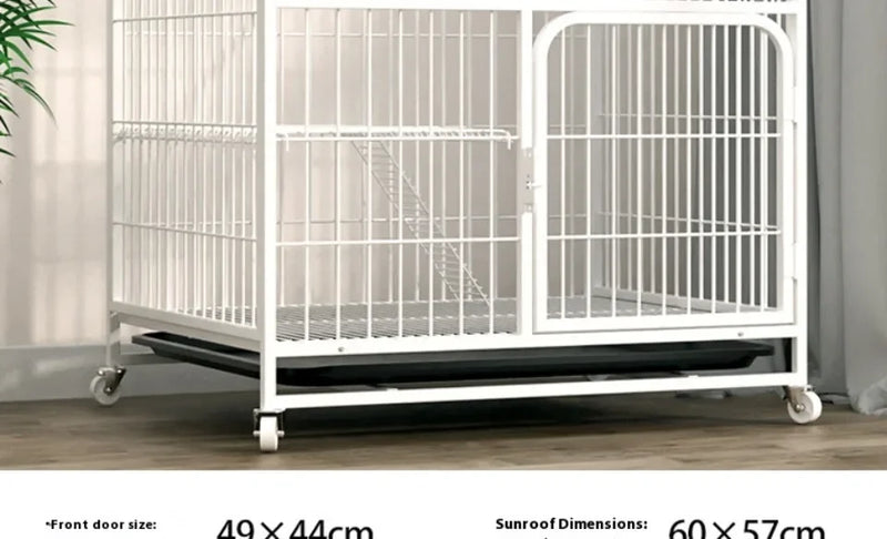 قفص قطط شبكي قابل للفتح مع فيلا مزدوجة