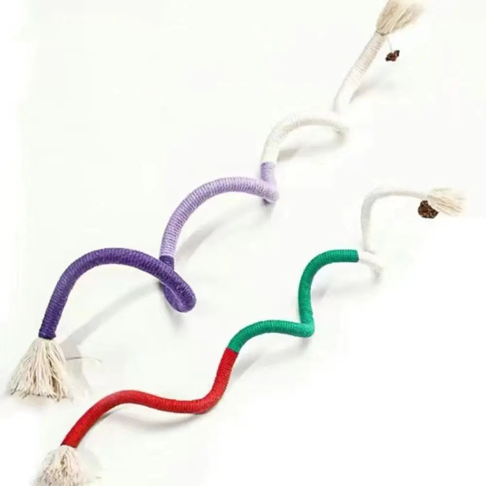 Interactive Cotton Rope Cat Teaser Toy, Bite-Resistant Play Wand