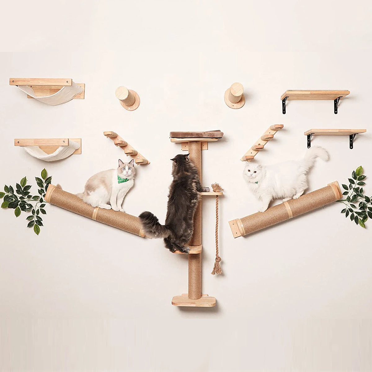 Cat Scratching Post with Sisal and Wood