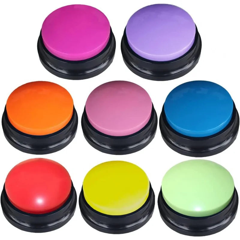 Recordable Pet Communication Buttons – 30-Second Voice Recording for Dog Training & Fun
