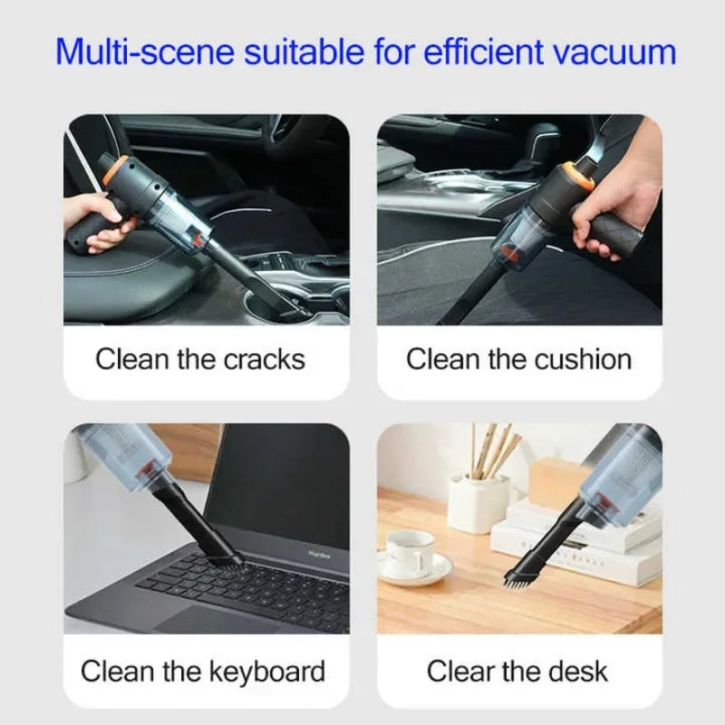 Compact Cordless Car Vacuum with Blower Function