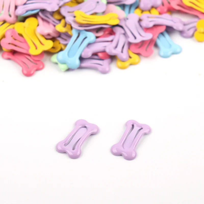 Bone-Shaped Pet Hair Clips for Dogs and Cats