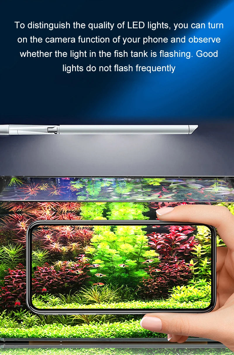Lampe LED à pince pour aquarium, spectre complet