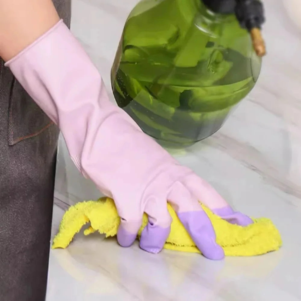 Anti-Slip Silicone Dishwashing Gloves for Household Cleaning