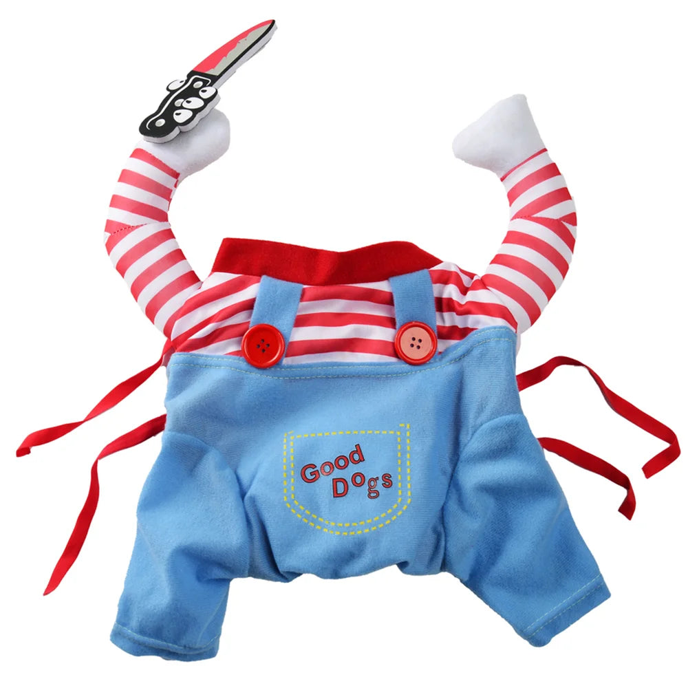 Funny Knife-Holding Pet Costume for Small & Medium Dogs